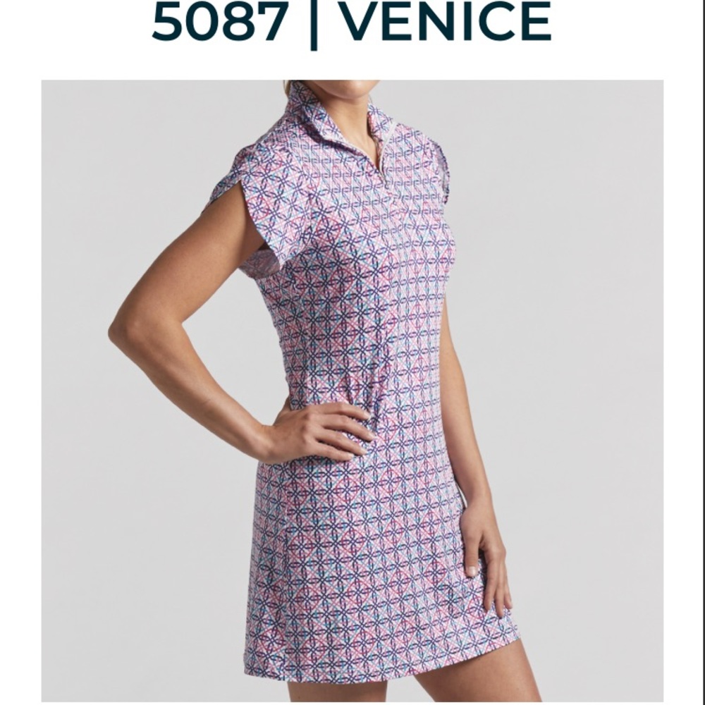 NWT Bermuda Sands Apparel Geometric Patterned Dress